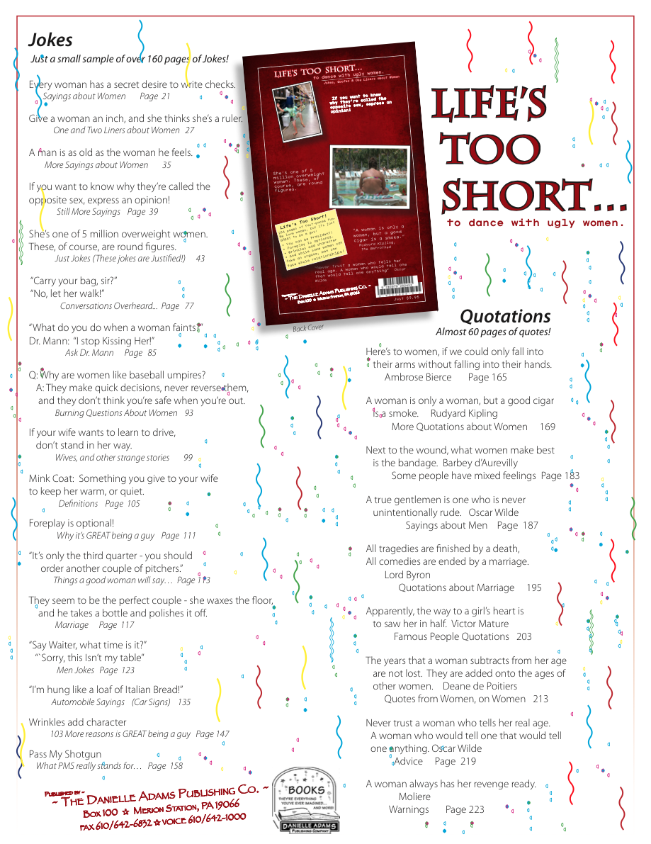 Life's too Short Brochure Page 2